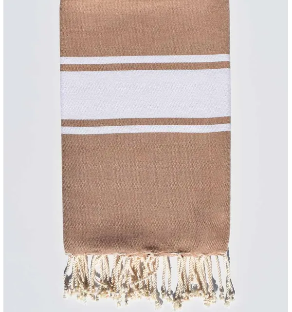 Fouta piatta nocciola  - 1