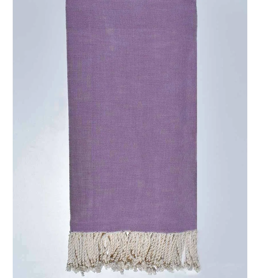 Copriletto fiammato  lilla viola 270*200cm Fouta Tunisia - 1