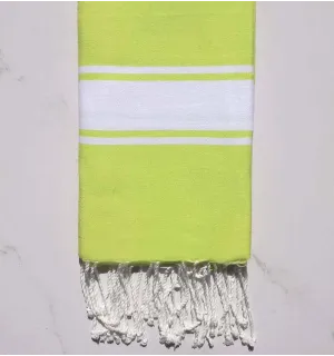 Fouta piatta verde neon Fouta Tunisia - 1