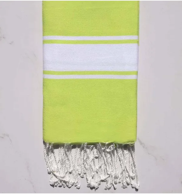 Fouta piatta verde neon Fouta Tunisia - 1