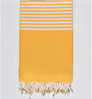 Grande fouta giallo scuro 1.9m* 3m Fouta Tunisia - 1