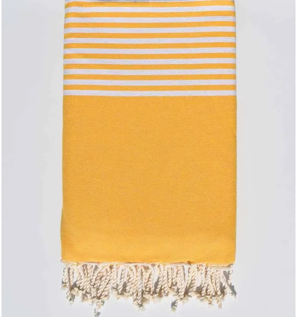 Grande fouta giallo scuro 1.9m* 3m Fouta Tunisia - 1