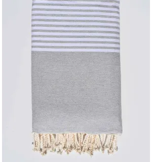 Copridivano grigio chiaro 1.90m*3m Fouta Tunisia - 1