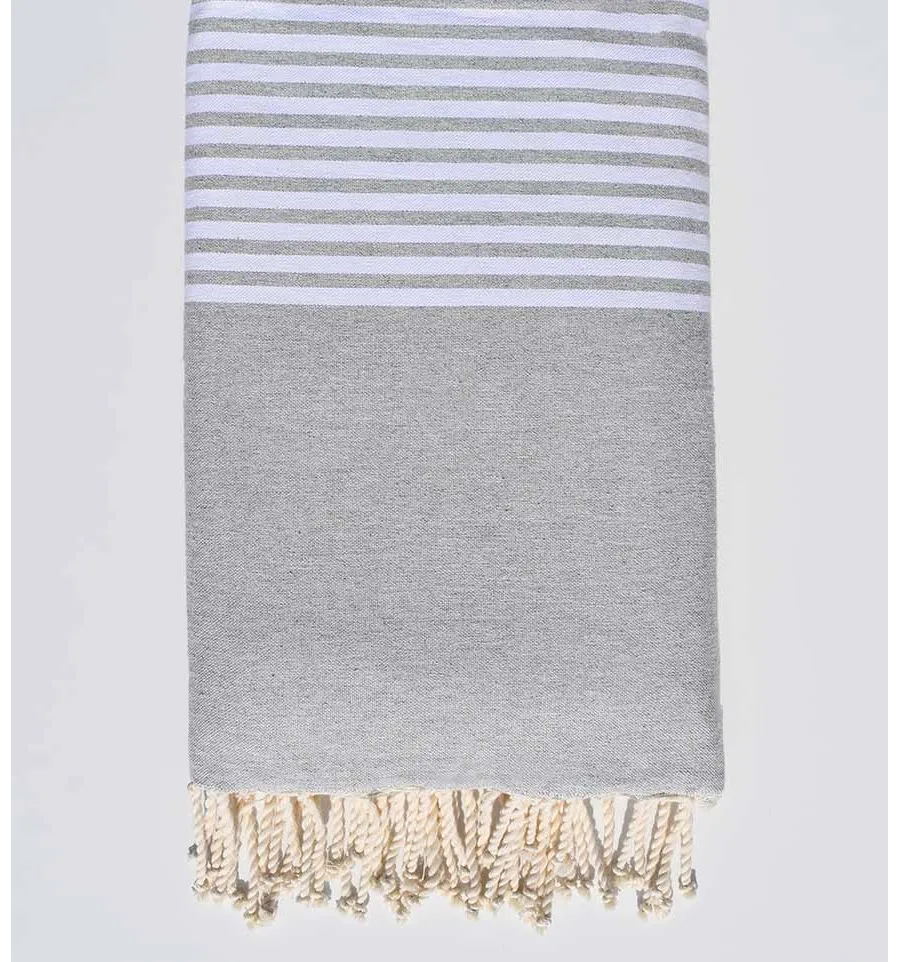 Copridivano grigio chiaro 1.90m*3m Fouta Tunisia - 1