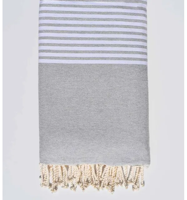 Copridivano grigio chiaro 1.90m*3m Fouta Tunisia - 1