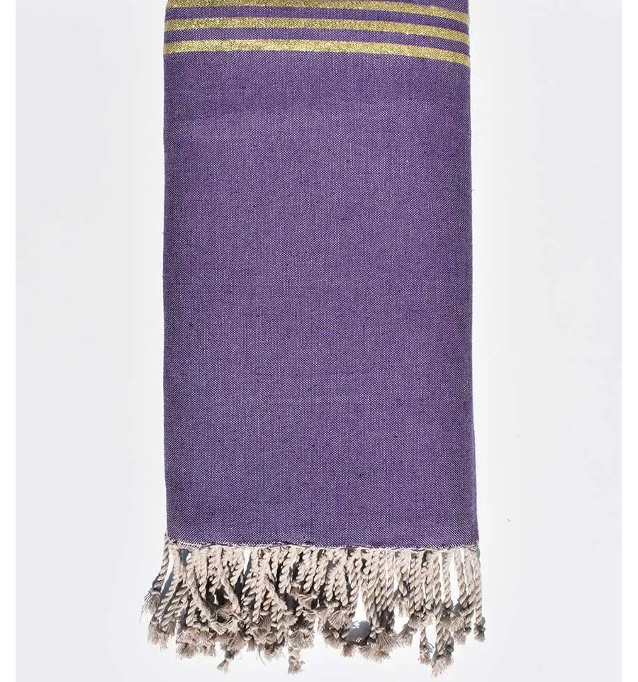 Copridivano viola con lurex dorato Fouta Tunisia - 1