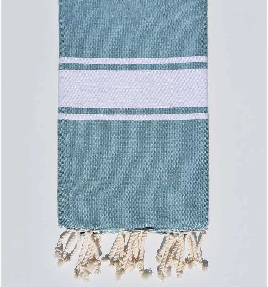 Fouta piatta blu acciaio medio Fouta Tunisia - 1