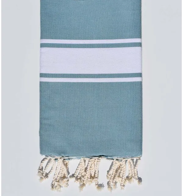 Fouta piatta blu acciaio medio Fouta Tunisia - 1