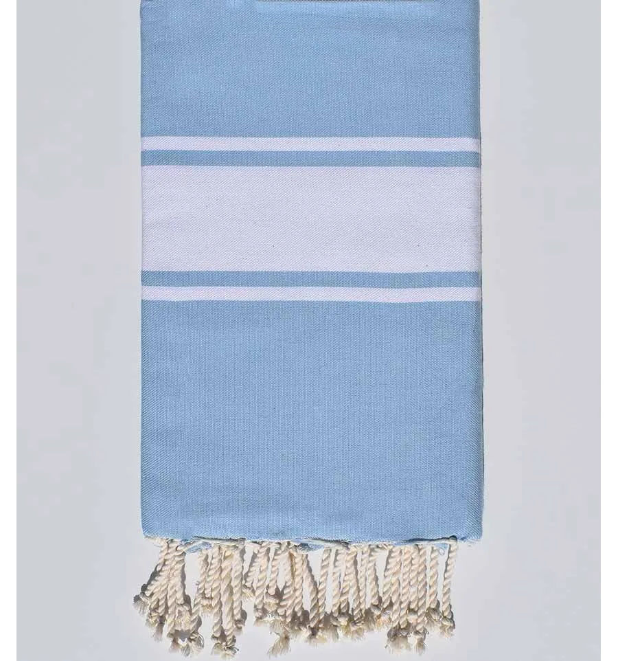 Fouta piatta blu cielo Fouta Tunisia - 1