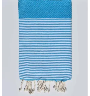 Fouta nido d'ape azzurro Fouta Tunisia - 1