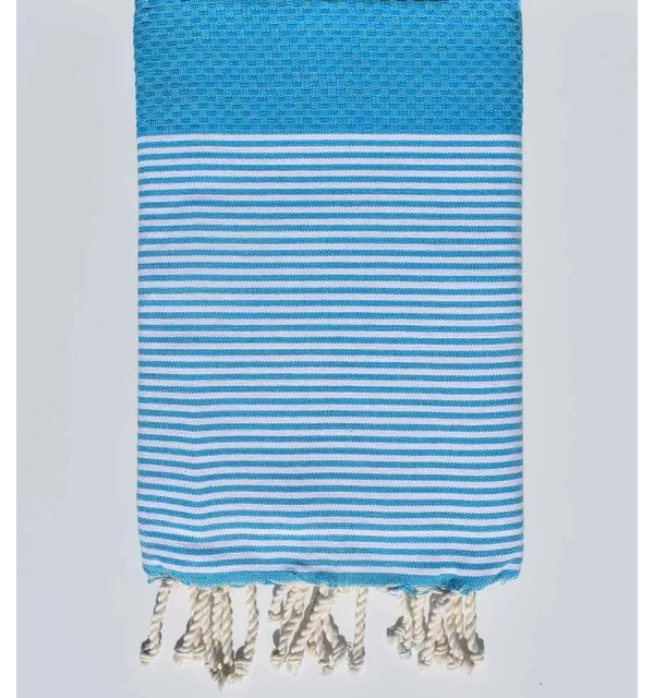 Fouta nido d'ape azzurro Fouta Tunisia - 1