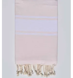 Fouta piatta rosa confetto chiaro Fouta Tunisia - 1