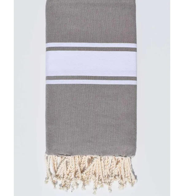 Grande Fouta taupe chiaro 2m/2m Fouta Tunisia - 1