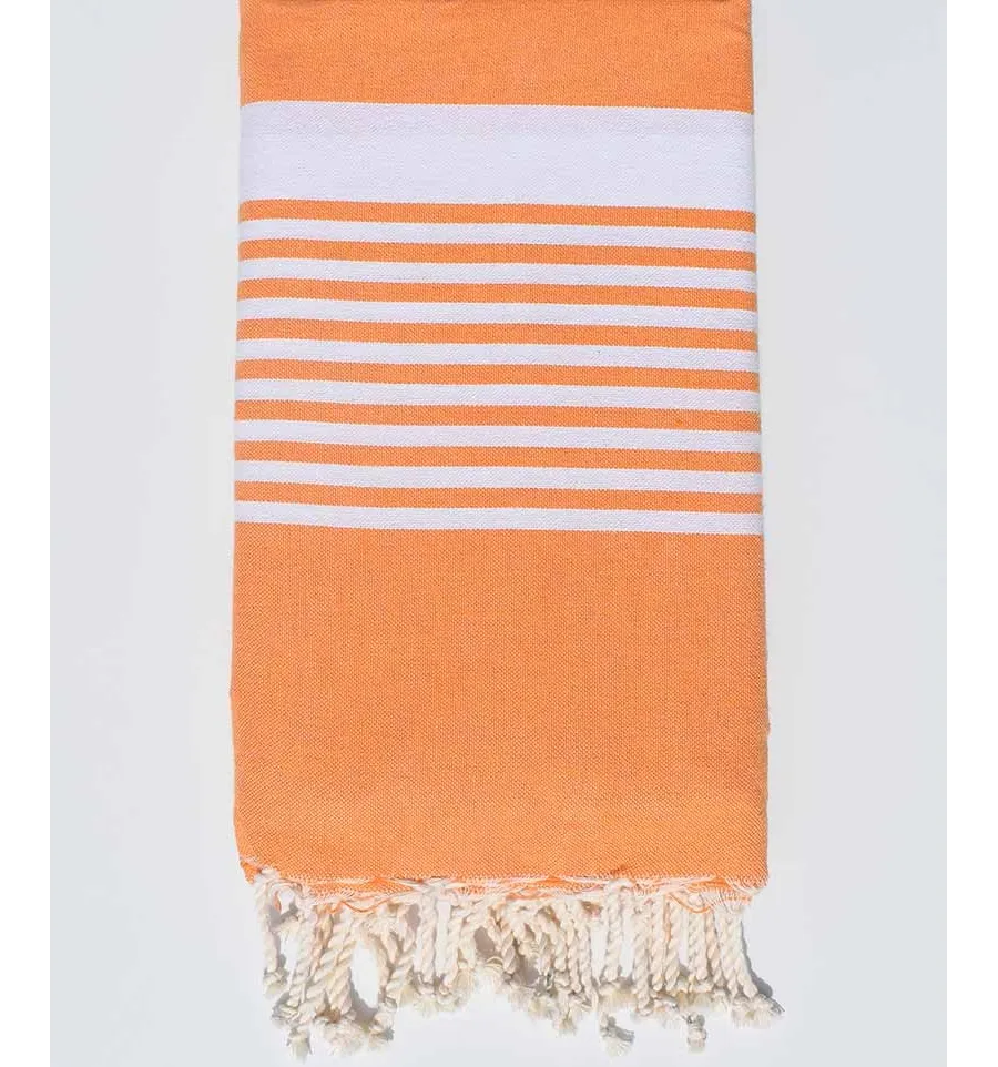 jeté orange clair 2m/2m Fouta Tunisia - 1