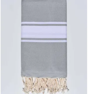 Grande fouta grigio blu Fouta Tunisia - 1