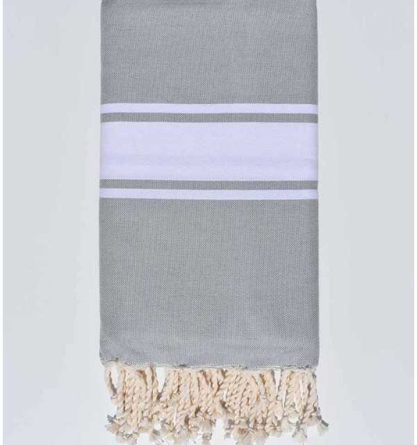 Grande fouta grigio blu Fouta Tunisia - 1