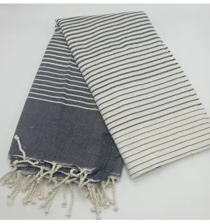 Grande fouta nero grigio 2m*2m  2