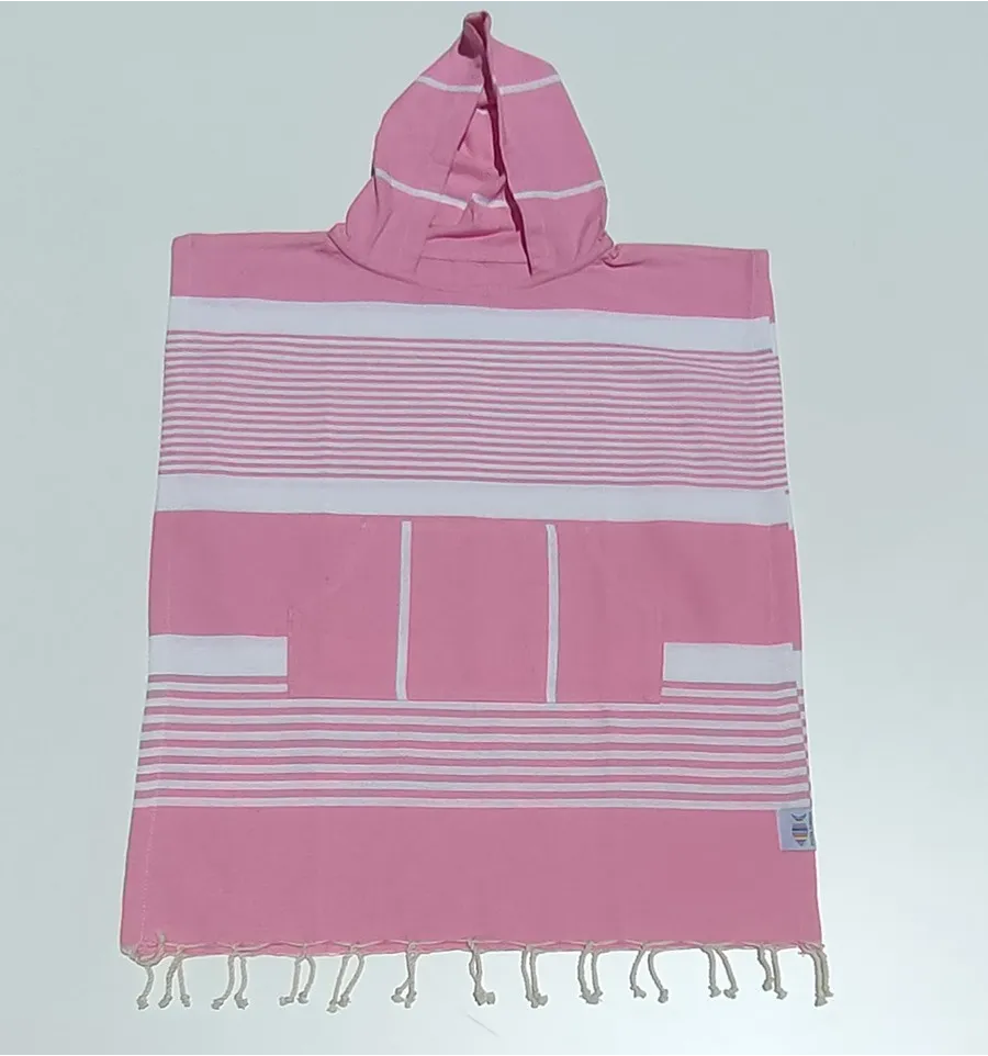 Poncho mare rosa per bambini Fouta Tunisia - 1