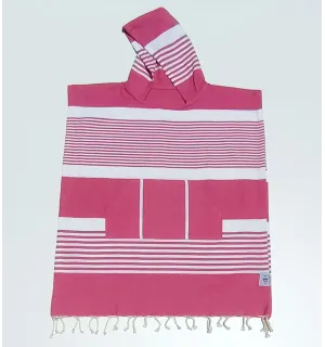 Poncho mare per bambini rosa fucsia Fouta Tunisia - 1