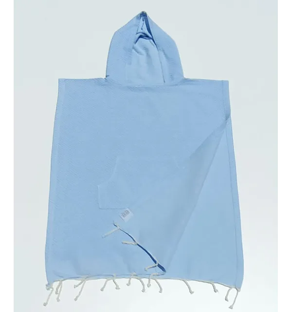 Poncho mare per bambini celeste Fouta Tunisia - 2