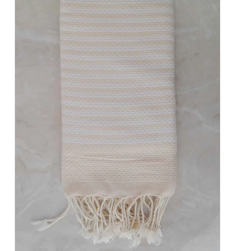 Fouta nido d'ape biscotto 