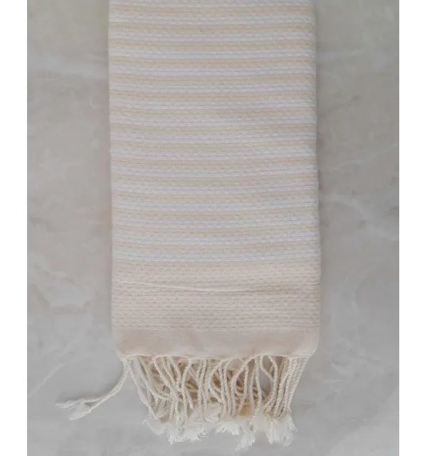 Fouta nido d'ape biscotto 