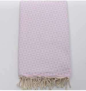 Telo mare  farfalla rosa chiaro Fouta Tunisia - 1 2