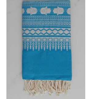 Fouta khomsa azzurro 