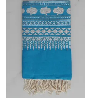 Fouta khomsa azzurro 