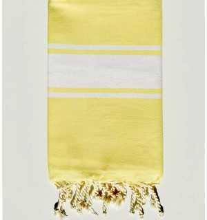 Fouta piatta giallo chiaro Fouta Tunisia - 1