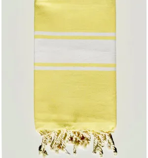 Fouta piatta giallo chiaro Fouta Tunisia - 1