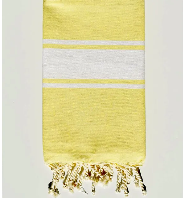 Fouta piatta giallo chiaro Fouta Tunisia - 1