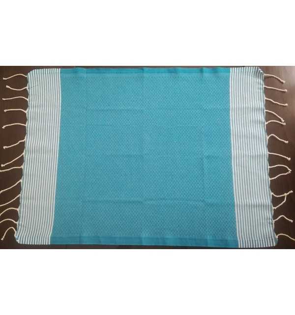 Set di 10 tovaglioli blu dodger Fouta Tunisia - 2