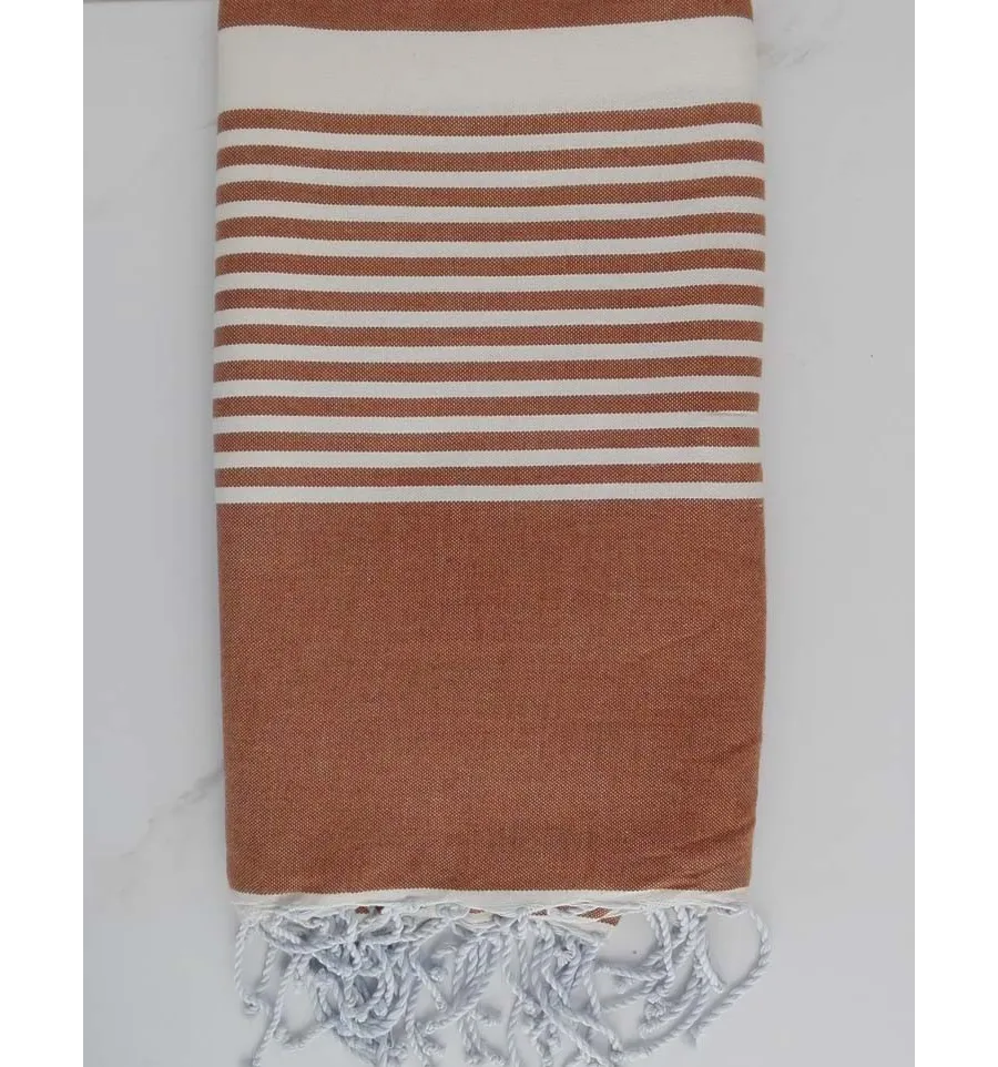 Grande fouta ocra marrone 