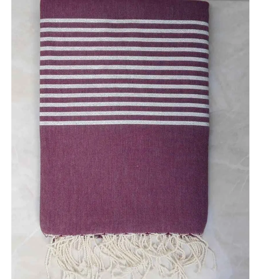 Grande fouta viola bordeaux 