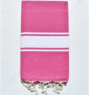 Telo mare rosa magenta scuro Fouta Tunisia - 1