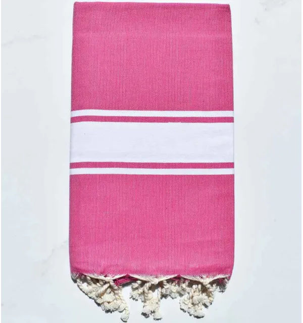 Telo mare rosa magenta scuro Fouta Tunisia - 1