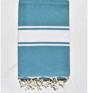 Telo mare blu anatra Fouta Tunisia - 1