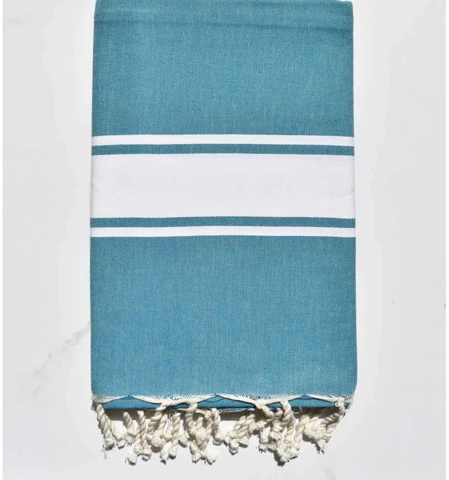 Telo mare blu anatra Fouta Tunisia - 1