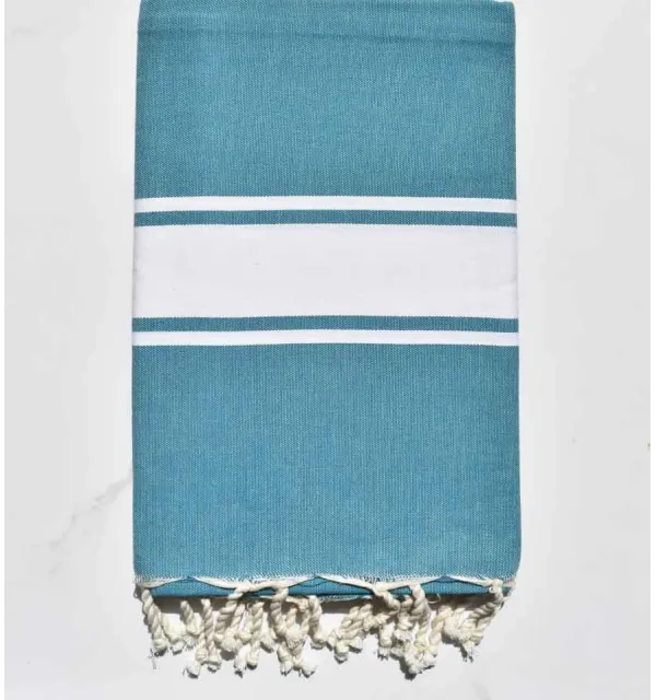 Telo mare blu anatra Fouta Tunisia - 1