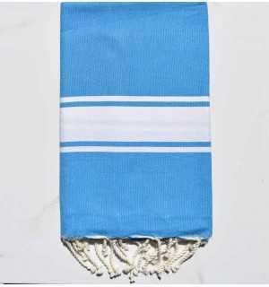 Fouta piatta azzurro chiaro Fouta Tunisia - 1 2