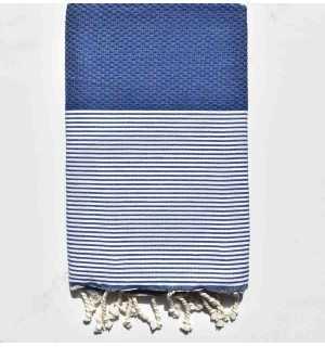 Fouta nido d'ape blu notte Fouta Tunisia - 1