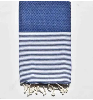 Fouta nido d'ape blu notte Fouta Tunisia - 1