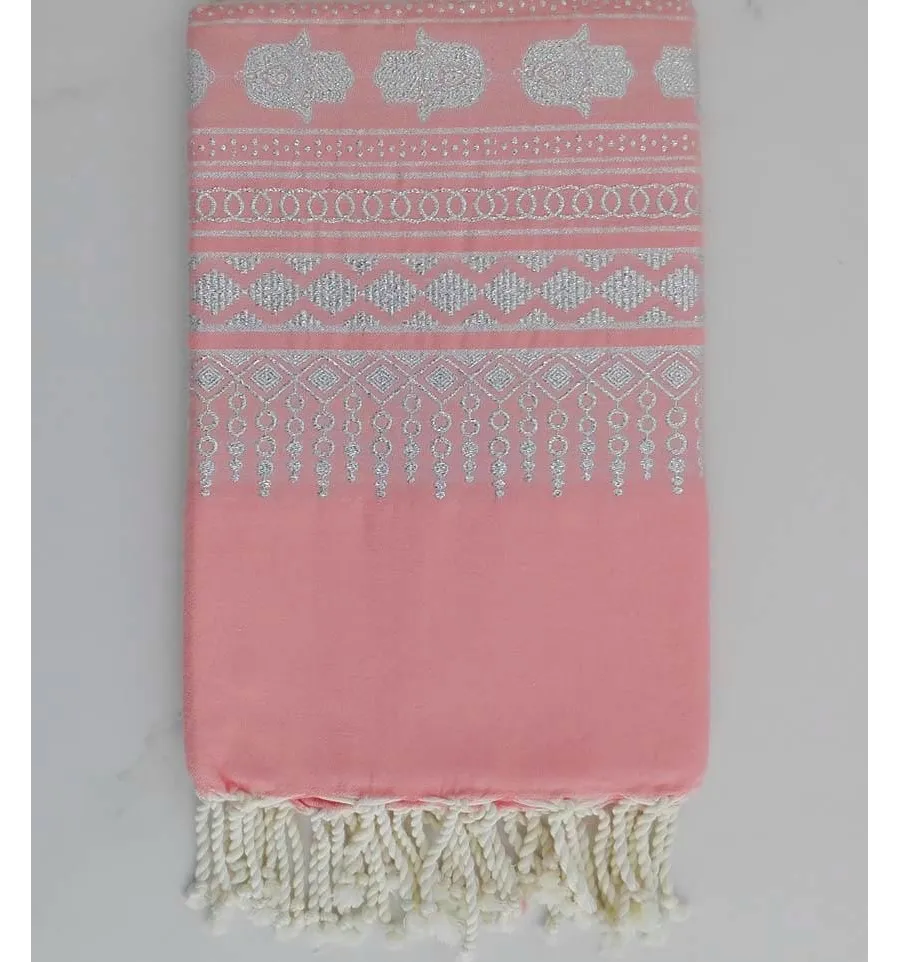 Fouta khomsa rosa 