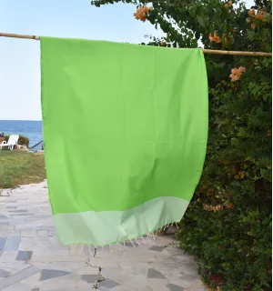 Telo mare nido d'ape assenzio verde Fouta Tunisia - 1 2