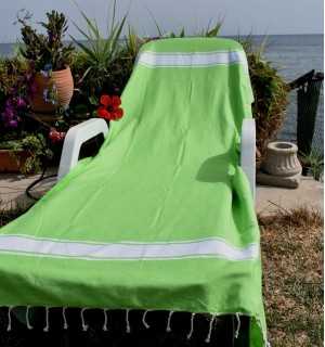 Fouta piatta verde lime Fouta Tunisia - 4 2