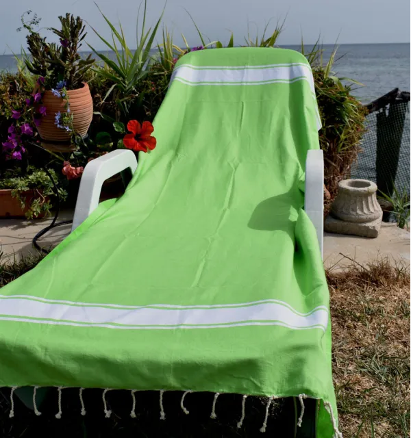 Fouta piatta verde lime Fouta Tunisia - 1