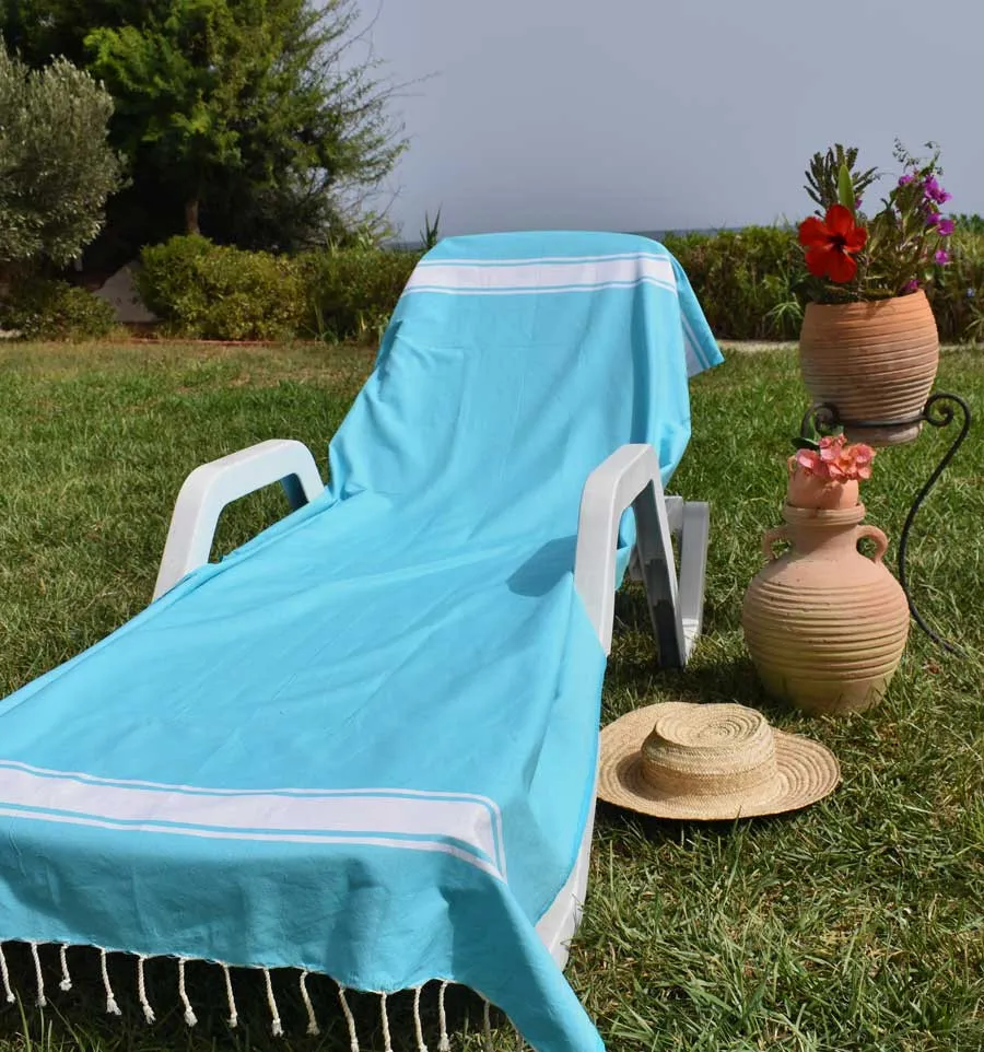 Fouta piatta blu celeste Fouta Tunisia - 1