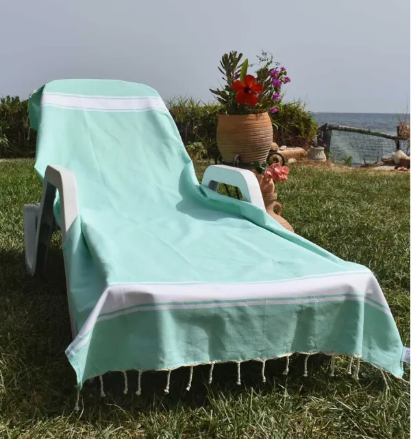 Fouta piatta verde acqua Fouta Tunisia - 1