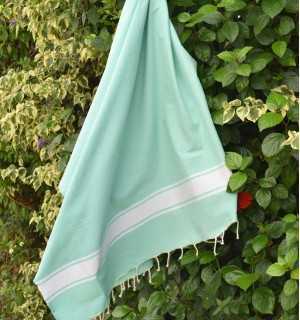 Fouta piatta verde acqua Fouta Tunisia - 4